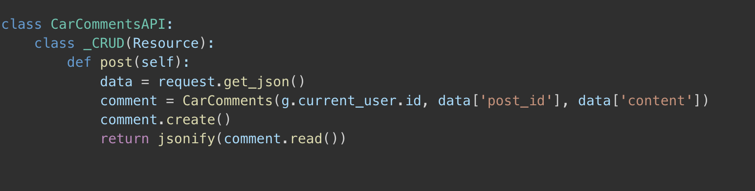 POST API Endpoint Screenshot